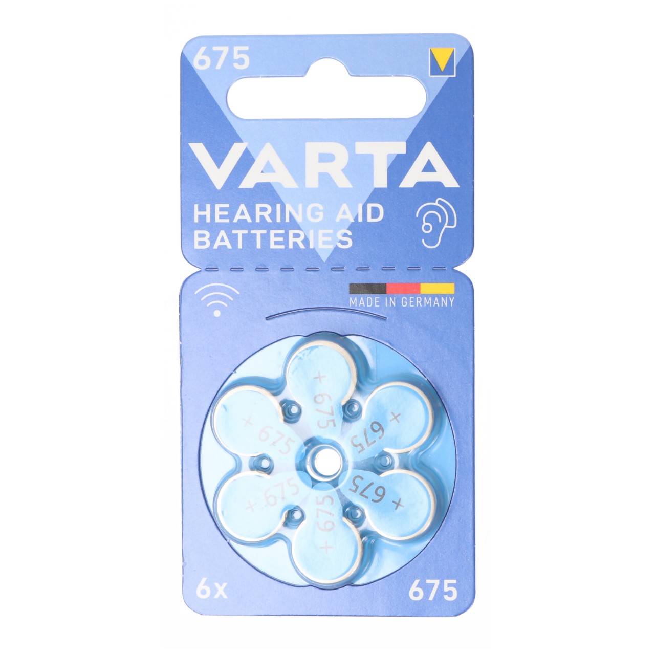 Varta Batterie Zinc Air, 675, 1.4V Retail Blister (6-Pack) Hörgerätebatterie