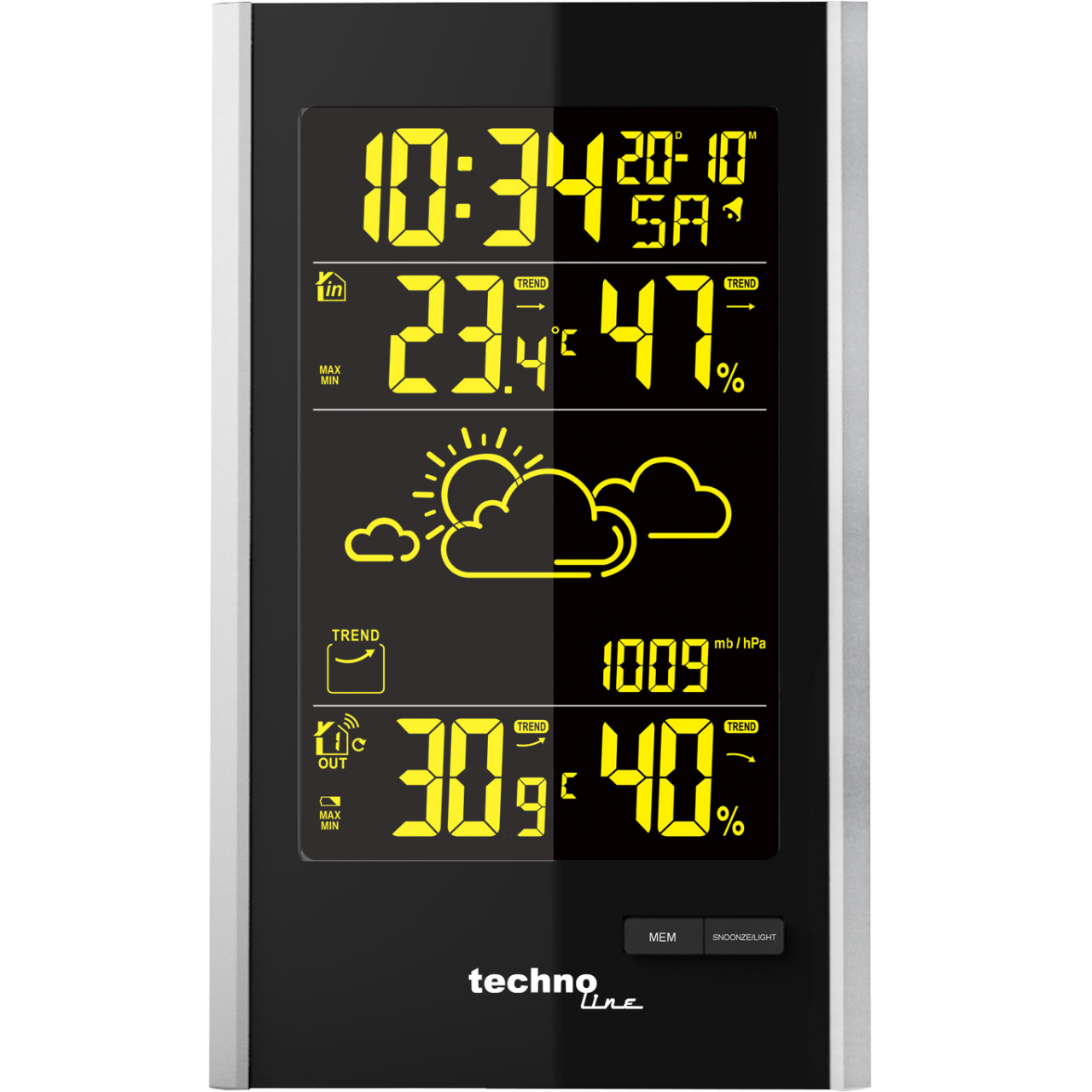 WS 9060 moderne Wetterstation mit Farbwechselfunktion