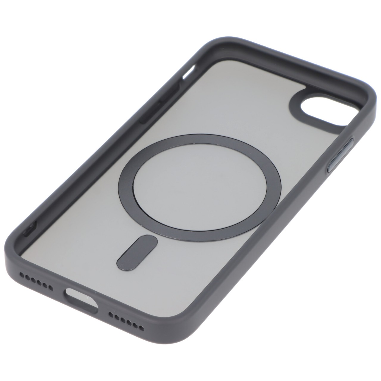 Hülle passend für Apple iPhone SE3 - schwarz transparent MagSafe Wireless Charging