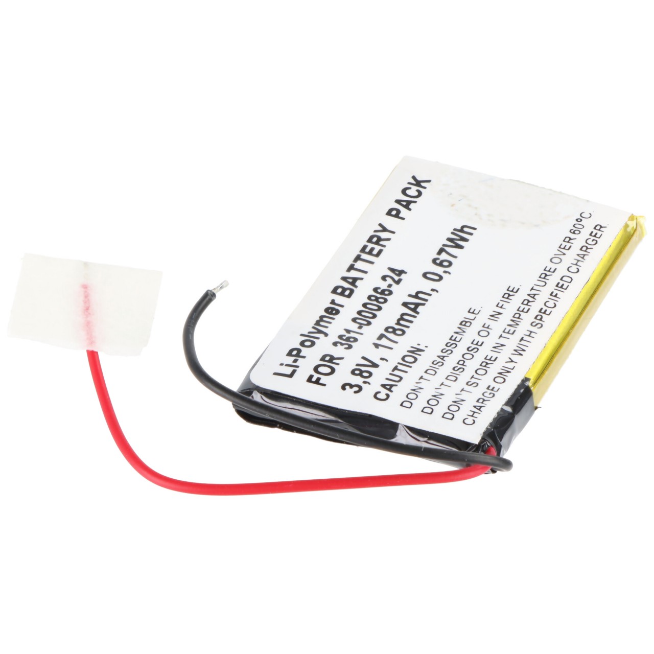 Akku passend für Smartwatch Garmin Instinct, 31396 ,Lithium-Polymer Akku 3,8V 178mAh 0,67Wh