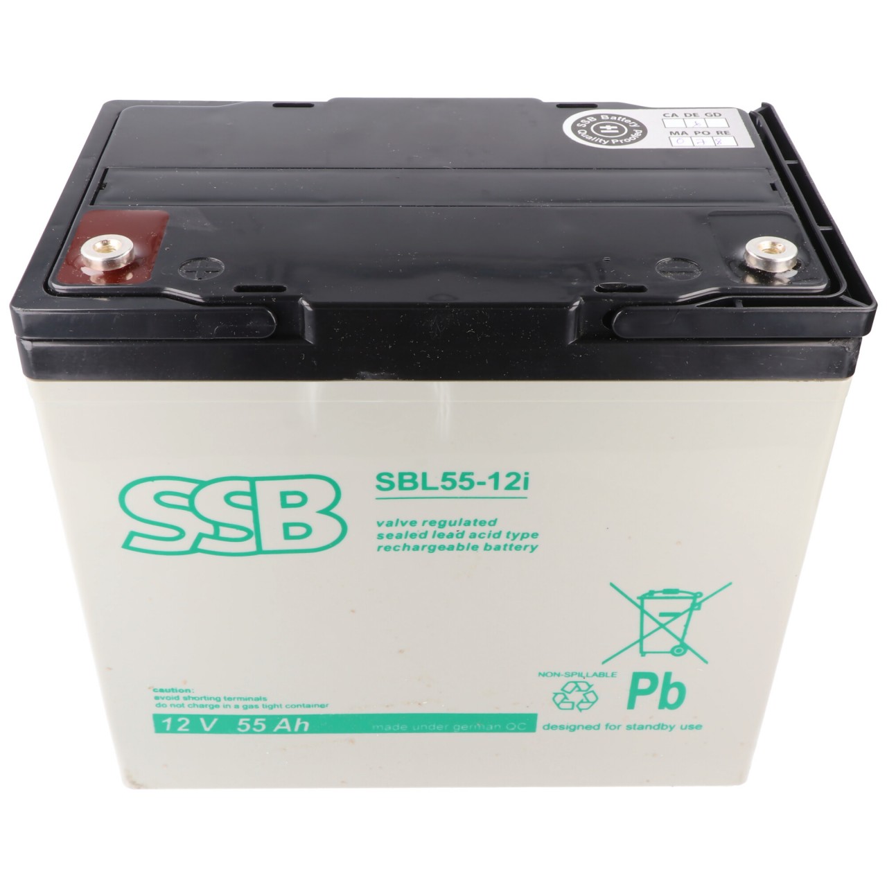 SSB SBL55-12i 12V 55Ah Bleiakku AGM Blei Gel Akku