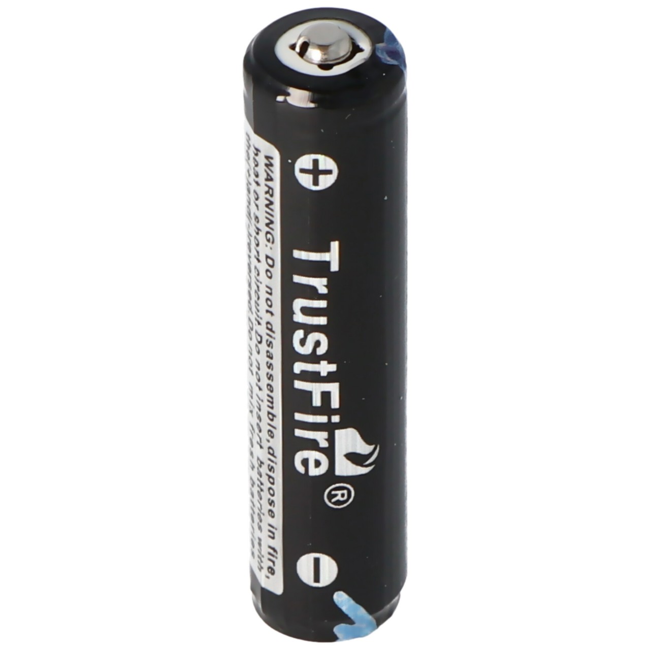 Trustfire 10440 300mAh 3,6V - 3,7V geschützte Li-Ion-Zelle Flame, mit Kopf 46,22x10,17mm