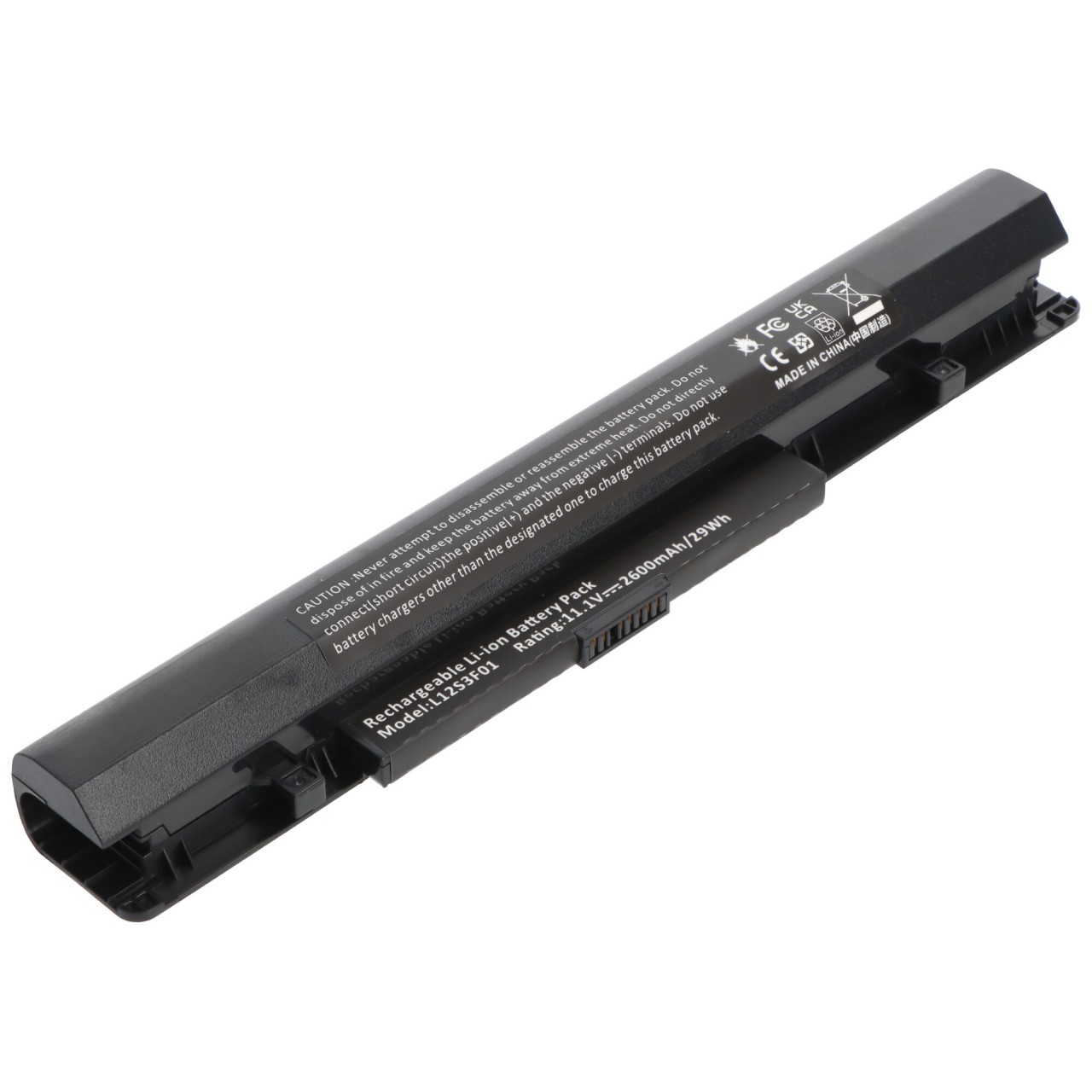 Akku passend für Lenovo IdeaPad S210 , Li-ion, 11,1V, 2600mAh, 28,9Wh, schwarz