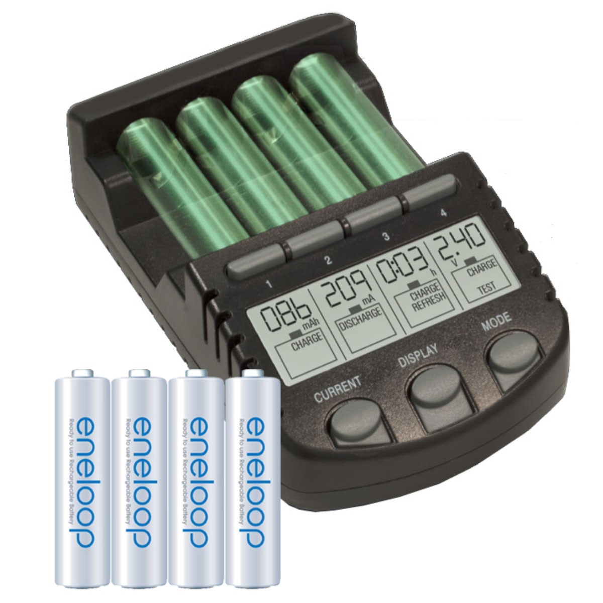 Panasonic eneloop Standard Micro AAA HR-4UTGA und BC-700 LCD-Schnell-Ladegerät