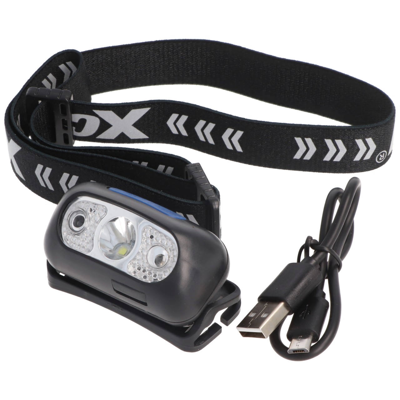 LED Sensor-Kopfleuchte H230, Kopfband reflektierend sowie mit Bewegungssensor