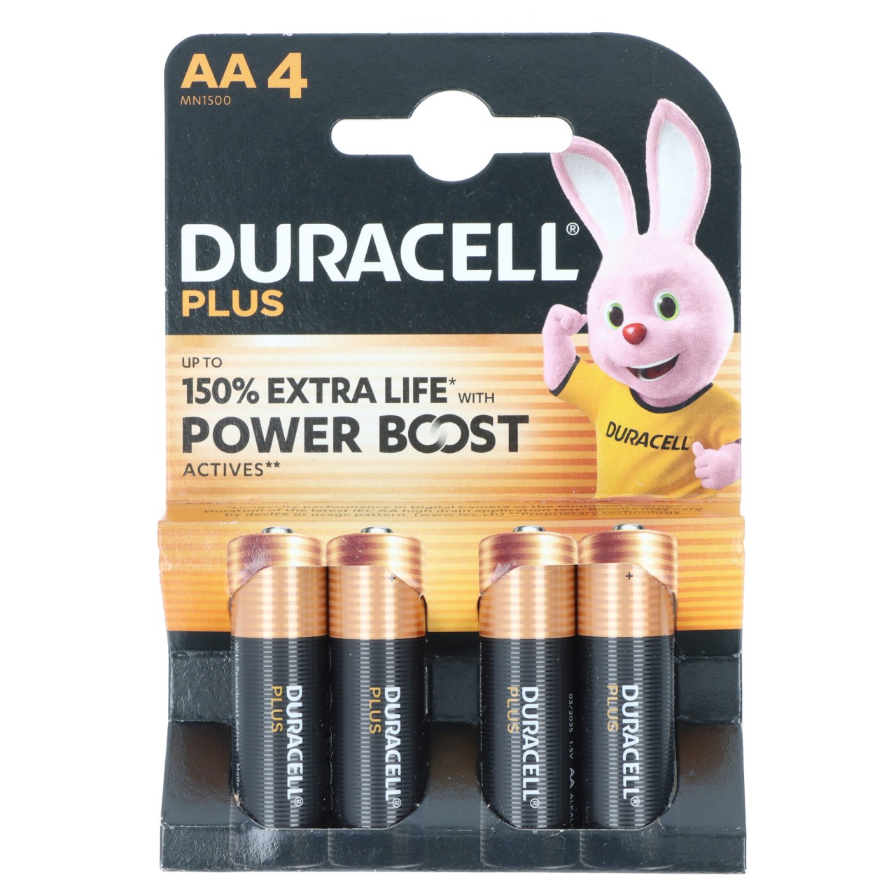 Duracell Plus Power Boost MN1500 Mignon AA Batterie 4er Blister 5000394176027