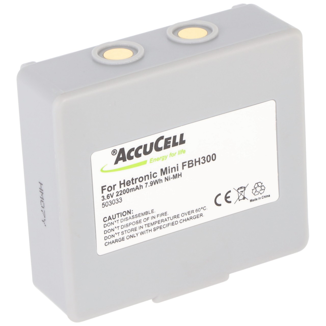 Akku passend für Hetronic Mini FBH300, NiMH, 3,6V, 2200mAh, 7,9Wh