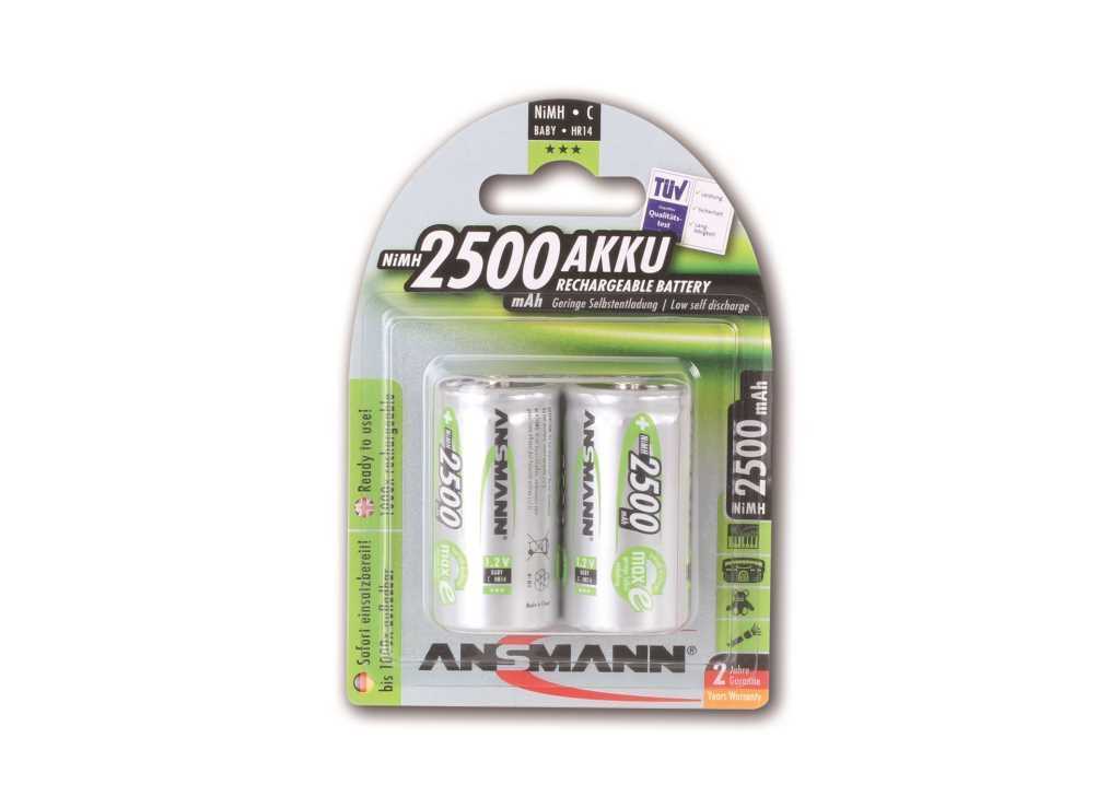 Ansmann NiMH-Akku Baby 2500mAh 2er Blister