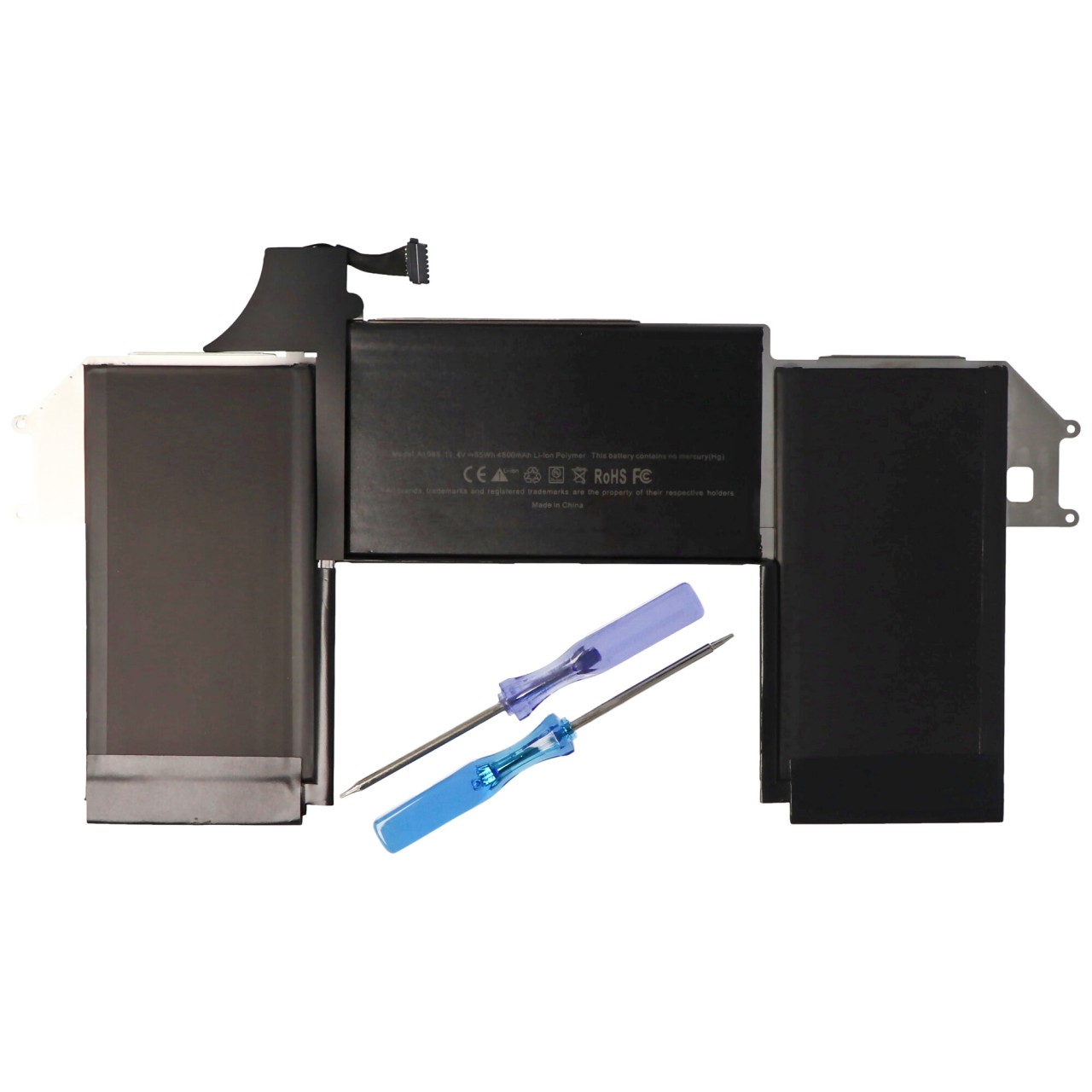 Akku passend für A1965 für MacBook Air 13' A1932, Li-Polymer, 11,4V, 4825mAh, 55,0Wh, built-in, ohne Werkzeug