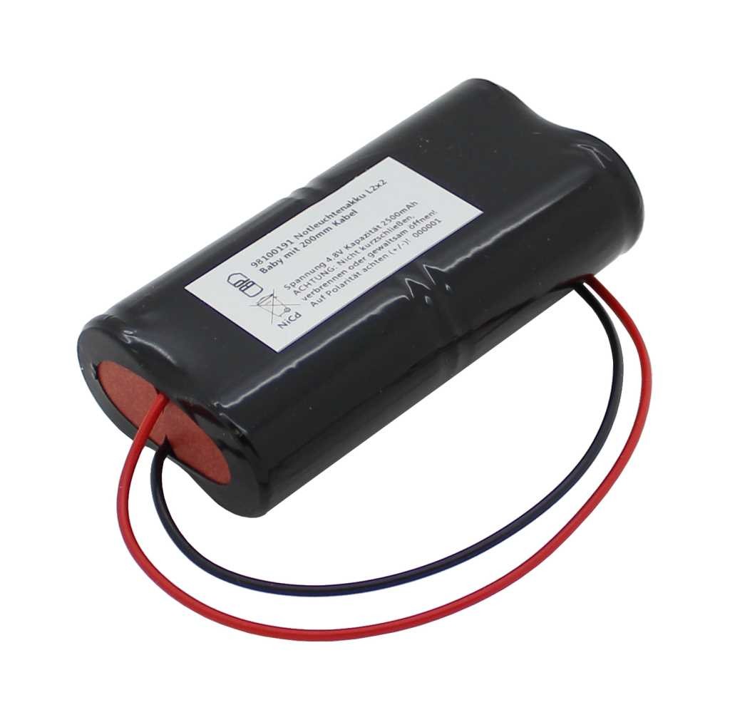 Notleuchtenakku NiCd 4,8V 2500mAh L2x2 Baby mit 200mm Kabel
