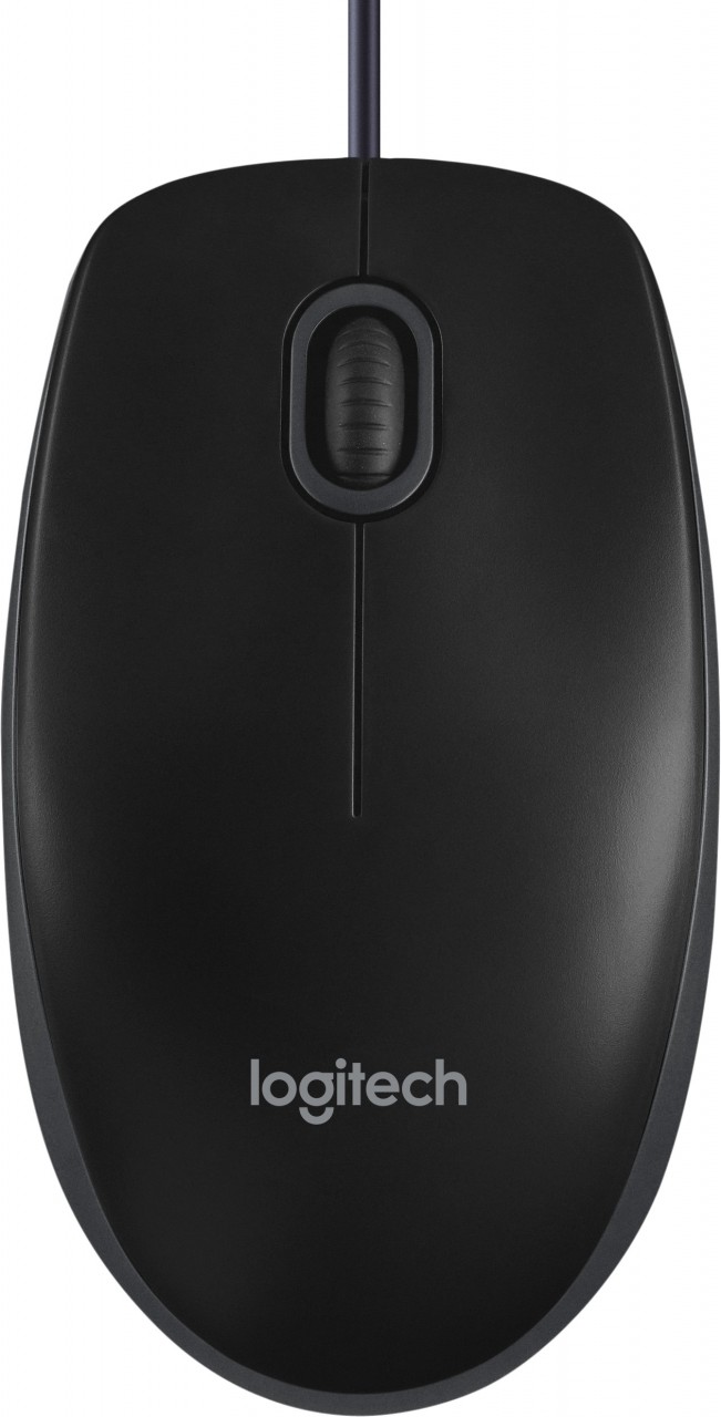Logitech Maus B100, USB, schwarz Optisch, 800 dpi, 3 Tasten, Business