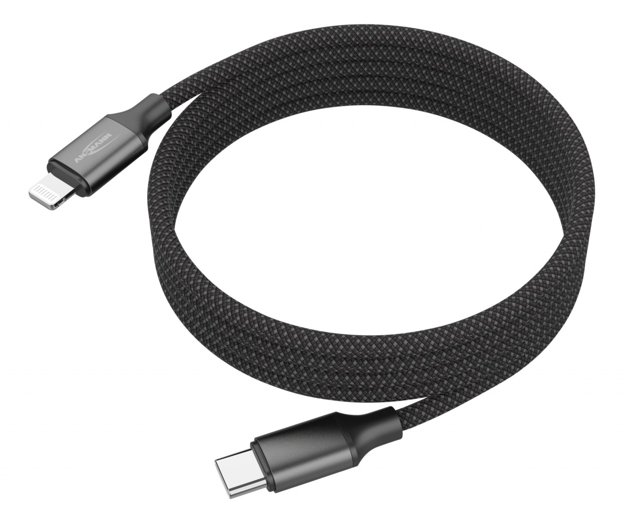 ANSMANN Magnetisches 4in1 Ladekabel – USB-A / USB-C auf USB-C oder Lightning, 120 cm