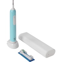 Oral-B Pro 1 Cross Action Caribbean Blue mit Reiseetui, Elektrische Zahnbürste