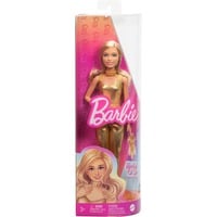 Barbie Fashionistas petite Körpergröße, welliges blondes Haar, goldener Jumpsuit, Puppe