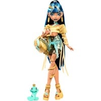 Monster High Cleo de Nile Modepuppe mit Tier Hissette und Accessoires