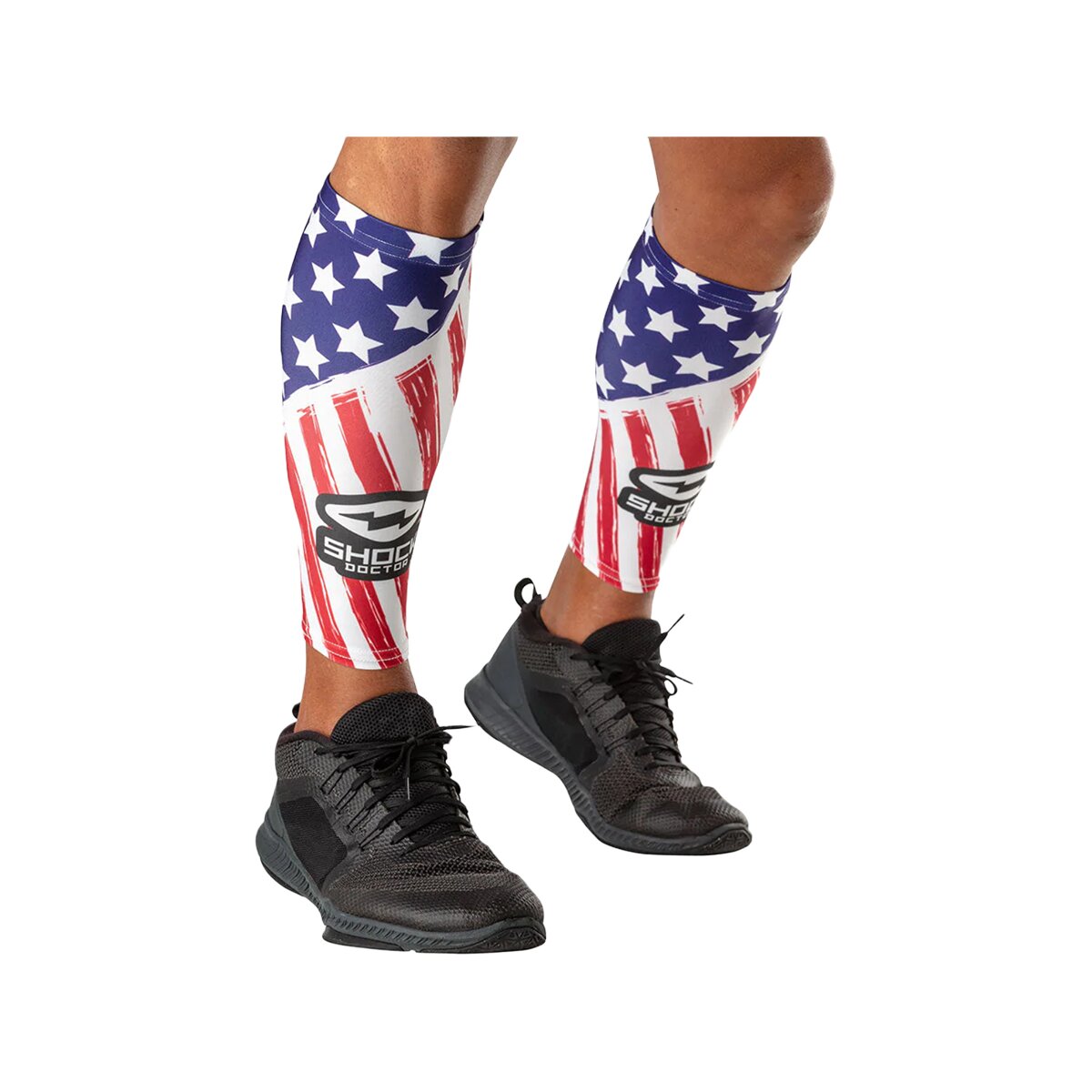 Shock Doctor Showtime Compression Calf Sleeves - Stars & Stripes M