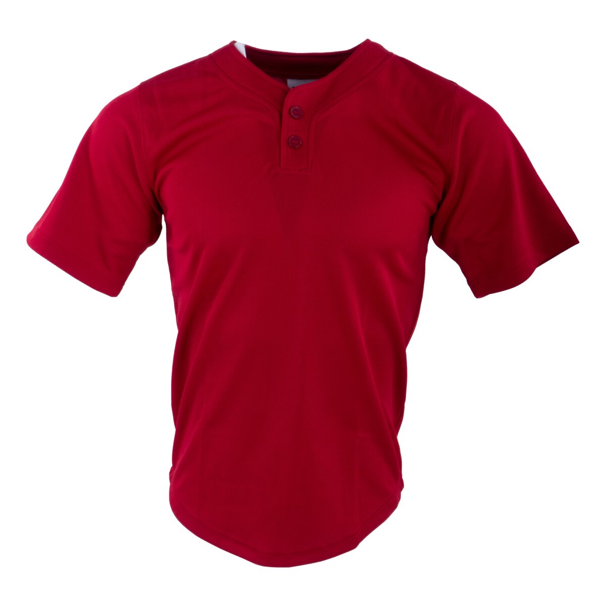 Active Athletics Baseball Jersey, 2 Button Henley Jersey - rot Gr.S