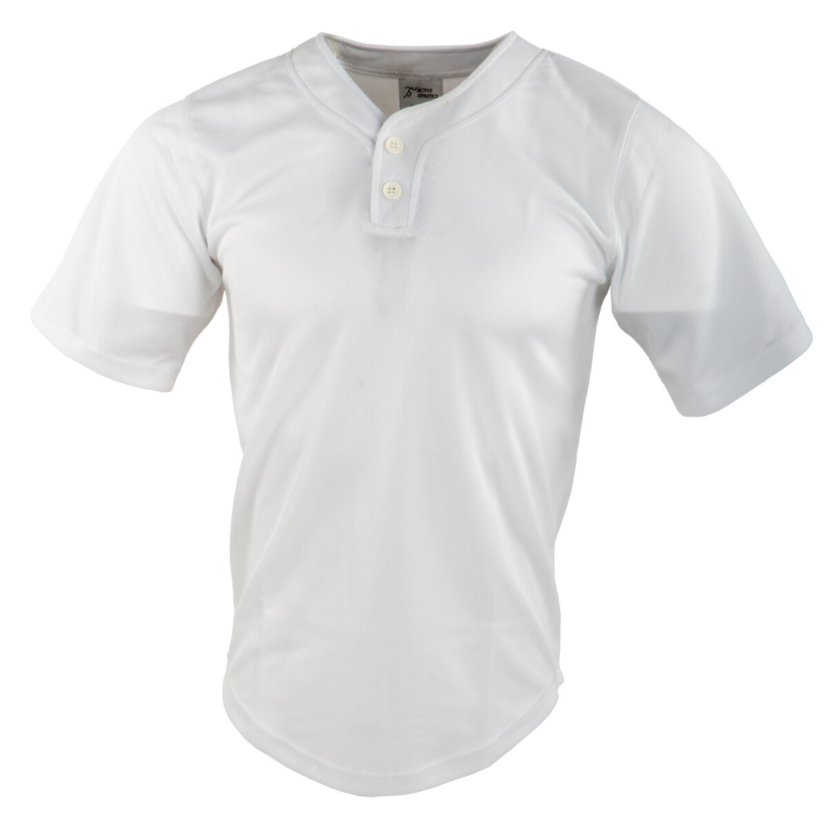 Active Athletics Baseball Jersey, 2 Button Henley Jersey - weiß Gr.S