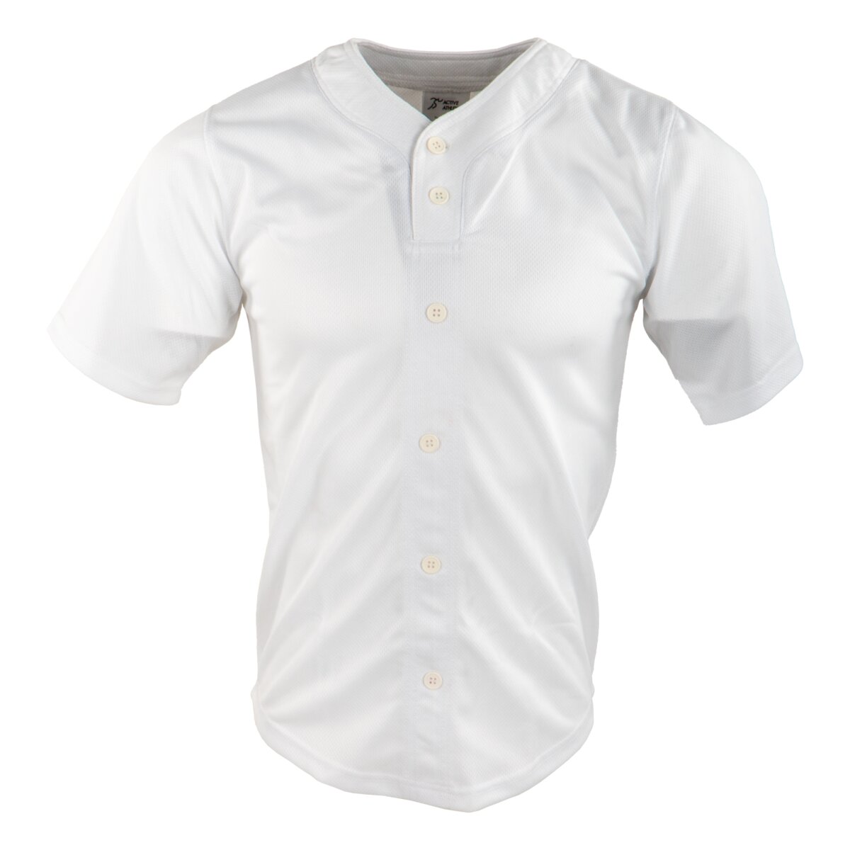 Active Athletics Baseball Jersey, Fake Button Jersey - weiß Gr.M