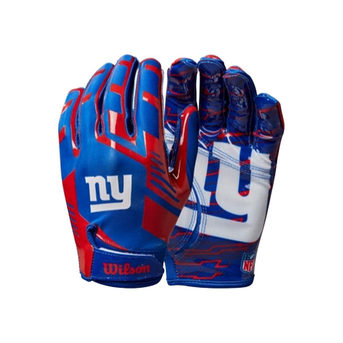 Wilson NFL Stretch Fit Adult Receiver Handschuhe - Team New York Giants