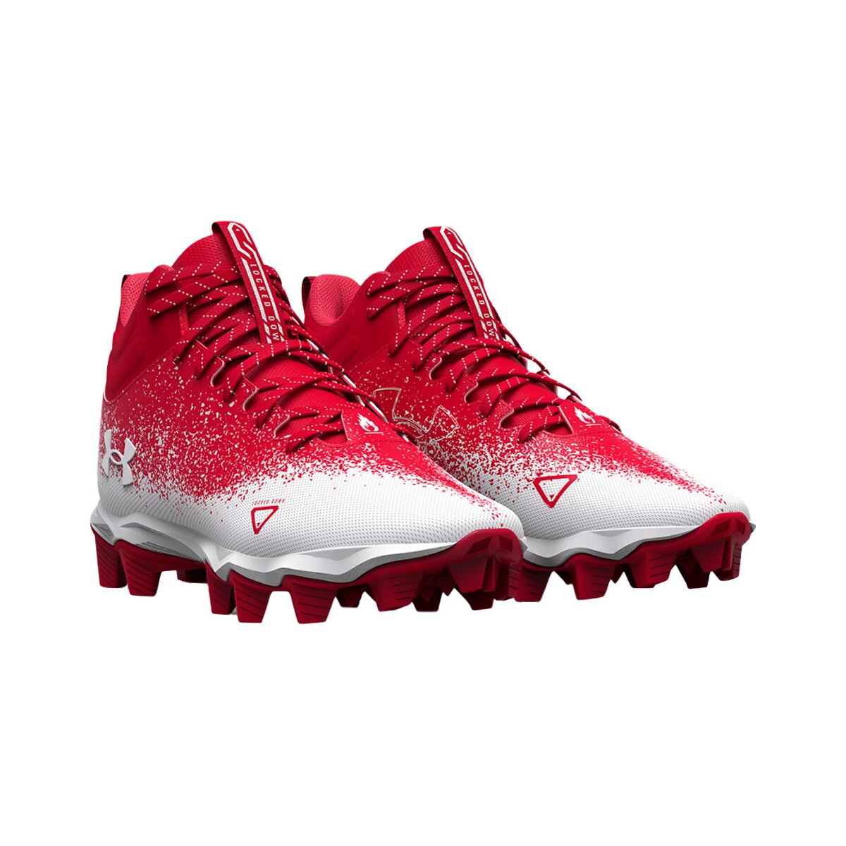 Under Armour Spotlight Franchise RM 2.0 All Terrain Footballschuhe - rot-weiß Gr. 11.5 US