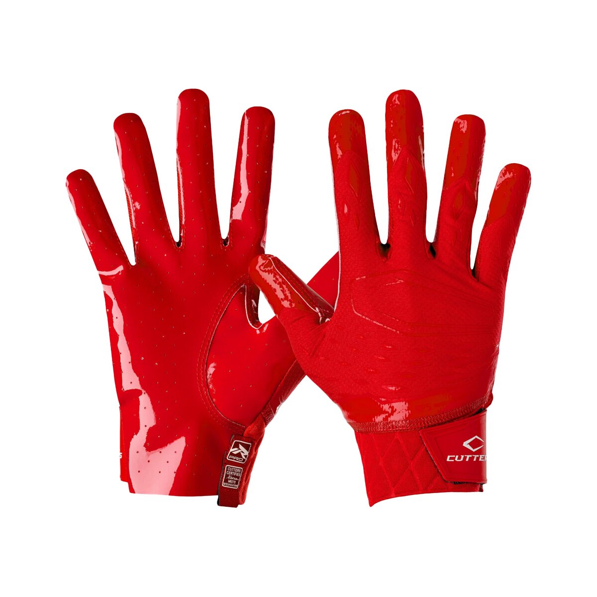 Cutters CG10440 Rev Pro 5.0 Receiver Gloves Solid - rot Gr.S