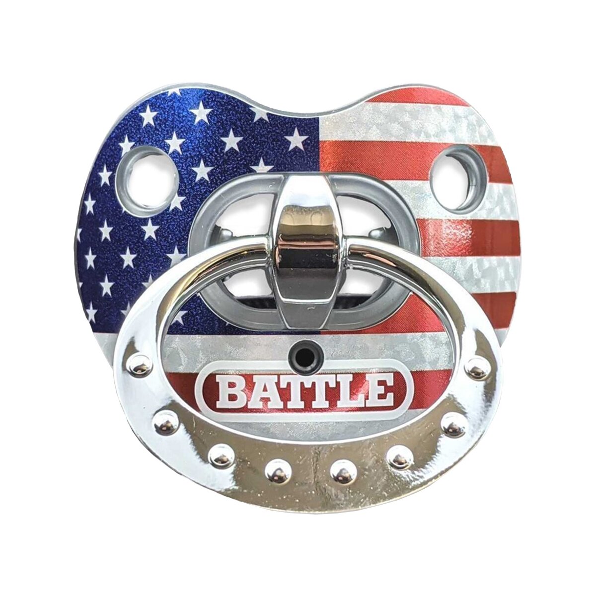 BATTLE Oxygen Mundstück mit Lippenschild Binky - Stars & Stripes