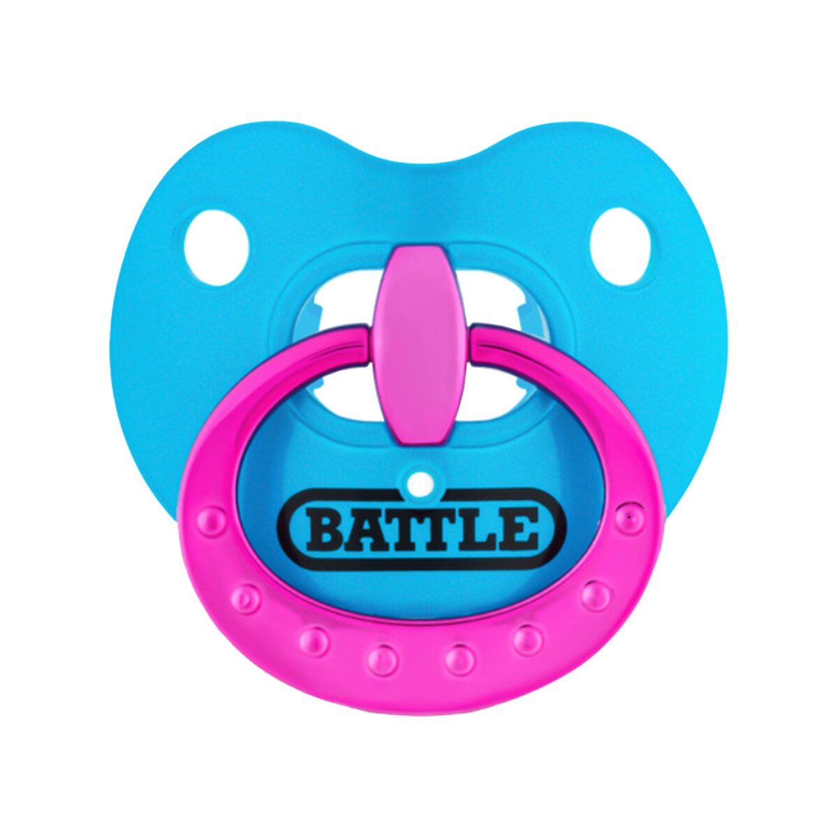 BATTLE Binky Chrome Oxygen Football Mouthguard - chrome blau-pink