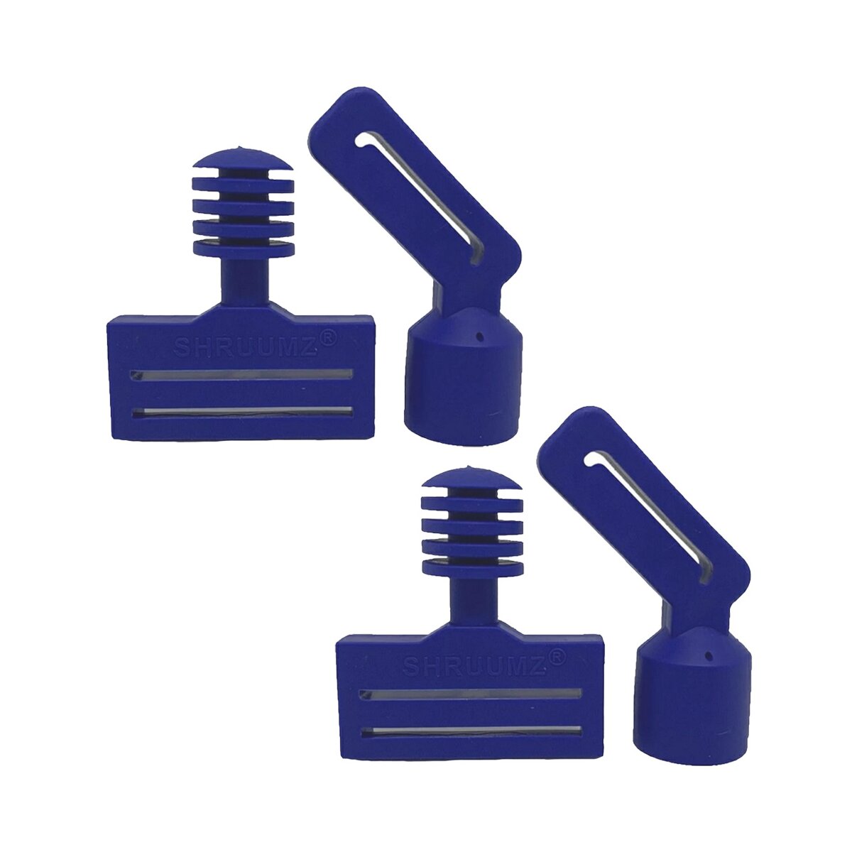 SHRUUMZ Connectors Set, 2x Flaggenhalter und 2x Gürtelhalter, Flagfootball - Blau