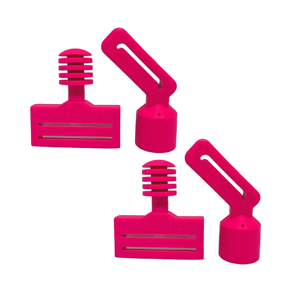 SHRUUMZ Connectors Set, 2x Flaggenhalter und 2x Gürtelhalter, Flagfootball - Pink