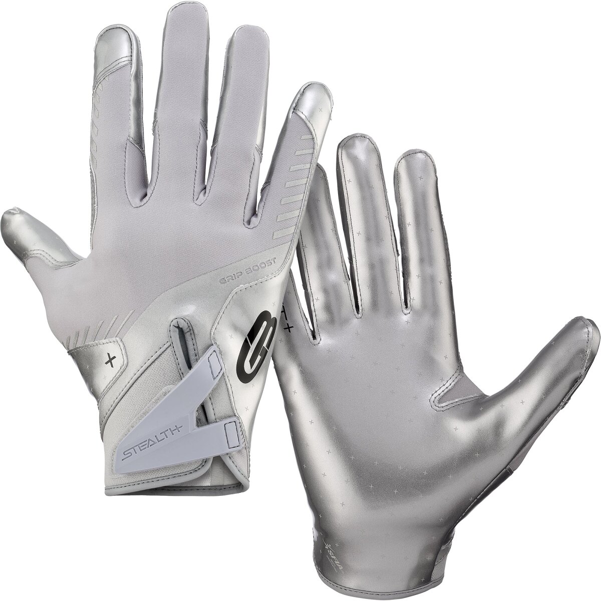 Grip Boost Solid Stealth 6.0 Football Gloves - chrome Gr.2XL