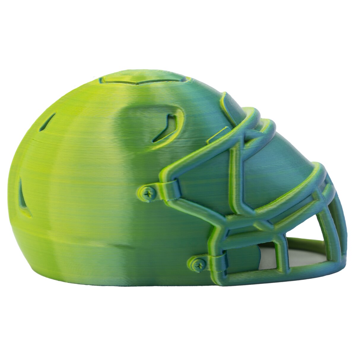 American Football MVP Helm Trophäe - blau-grün nur Helm