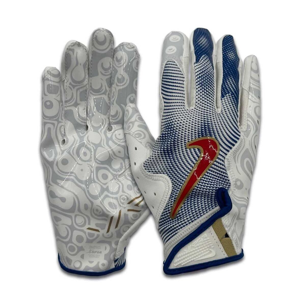 Nike Vapor Jet 8.0 Energy Receiver Handschuhe - weiß-blau Gr. M