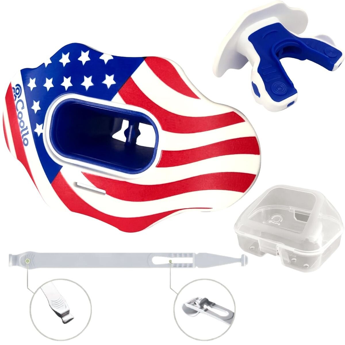 Coollo Mouthguard Lip Guard - americana mit Box