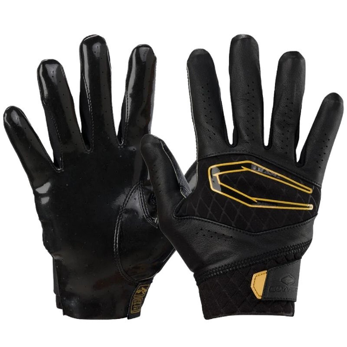 Cutters CG10660 Rev Pro Elite Receiver Handschuhe - schwarz-gold M