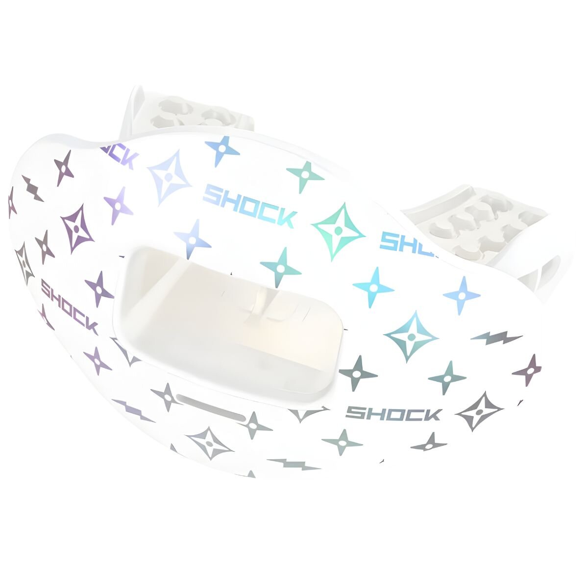 Shock Doctor Max AirFlow Lipguard Lux w/ strap iridescent-white