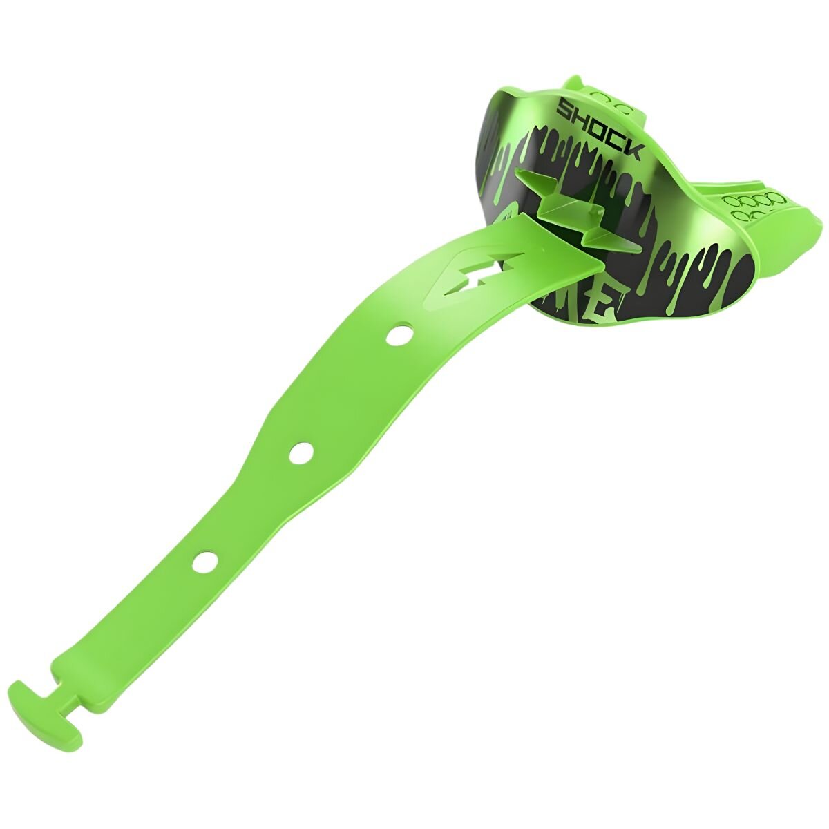 Shock Doctor Bolt Lip guard Mouthguard w/ strap chrome slime