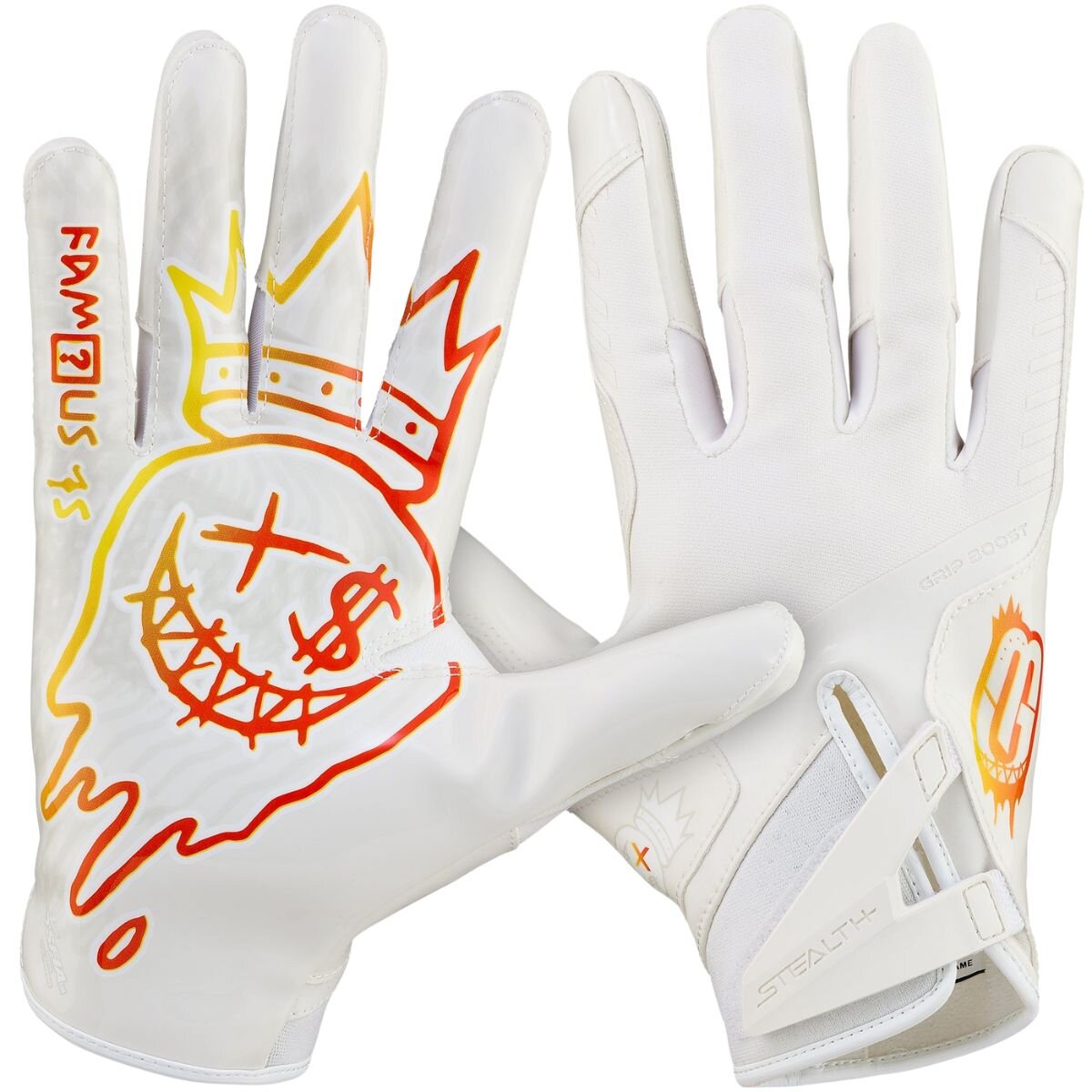 Grip Boost DeSean Jackson Stealth 6.0 Football Handschuhe - weiß M