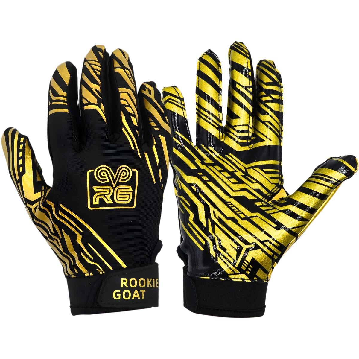Rookie Goat Gold Grip Receiver Handschuhe - schwarz XL
