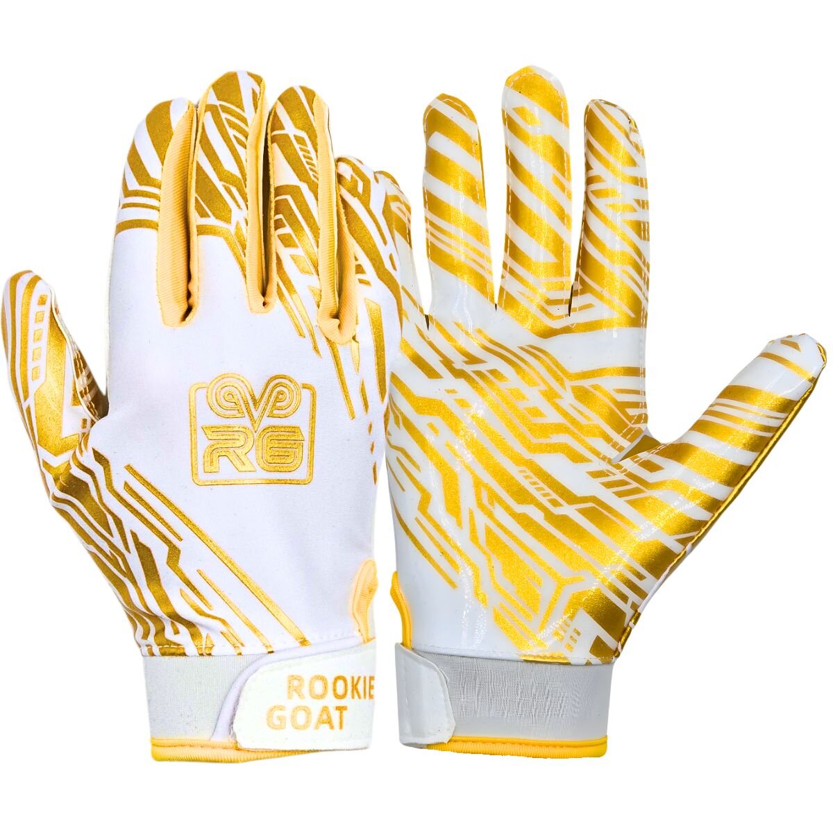 Rookie Goat Gold Grip Receiver Handschuhe - weiß XL