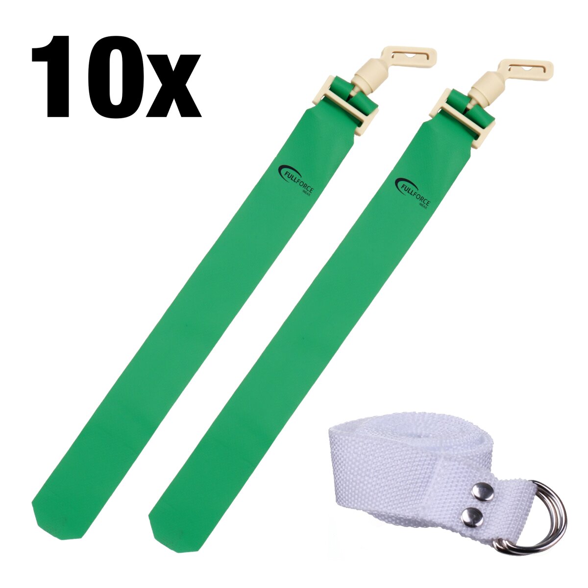 Full Force POPFLAG Flagfootball Set, 10 Gürtel mit 10 Flag Sets - grün