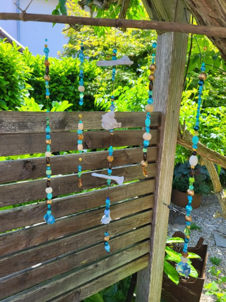 Boho Mobile 'Abirami', türkis-gold