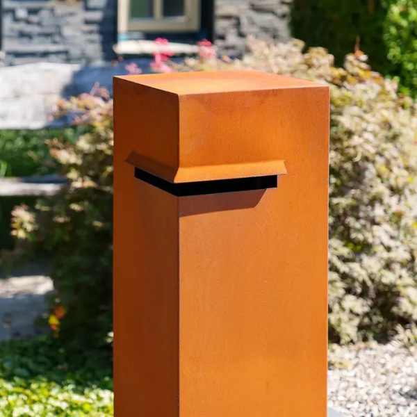 Edelrost Cortenstahl Briefkasten Ivar