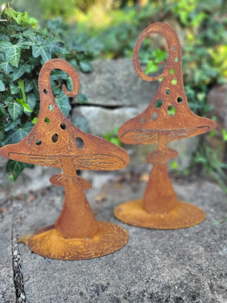 Edelrost Pilze zum Stellen, 2er-Set