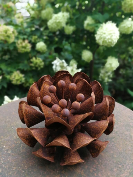 Edelrost Blume Artischocke, klein