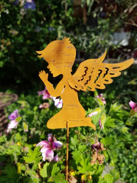 Gartenstecker Engel, 2 Varianten, Rostoptik