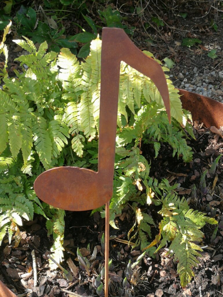 Edelrost Gartenstecker Note