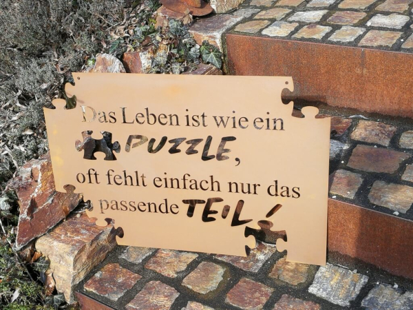 Edelrost Gedichttafel Puzzle