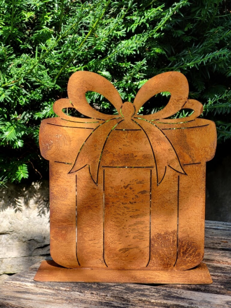 Edelrost Geschenk, Schleife offen