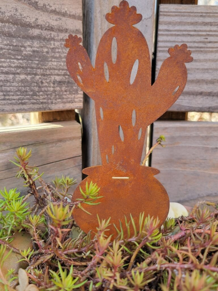 Edelrost Kaktus Mini-Saguaro zum Schrauben